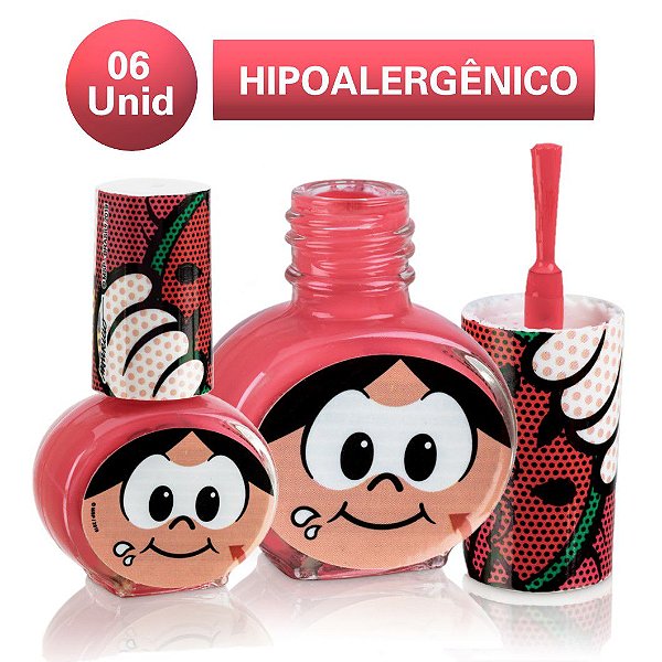 Turma da Mônica Esmalte Infantil Hipoalergenico Melancia 242B - 06 Unid