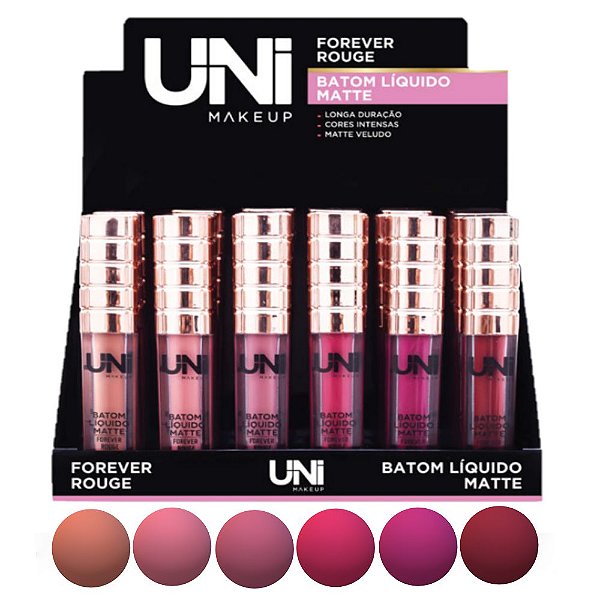 Uni Makeup - Batom Liquido Matte Forever Rouge - 24 und