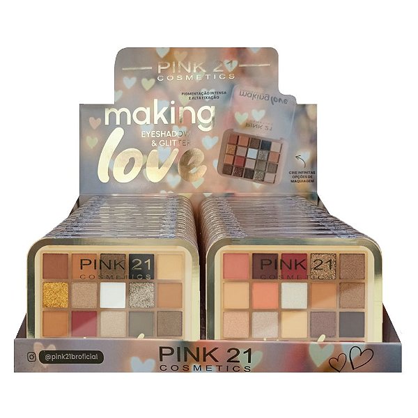 Pink 21 - Paleta Sombra e Glitter Making Love CS3634- 24 und