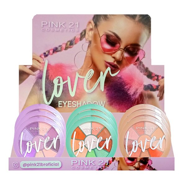 Pink 21 - Paleta de Sombra Lover CS3702B - Kit C/24 Und