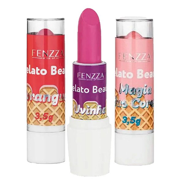 Fenzza - Batom Gelato Beauty Kit C/3 Cores sortidos