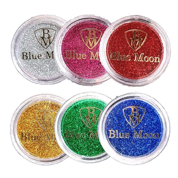 Blue Moon - Glitter em Pó Solto BM24001 - 06 Unid