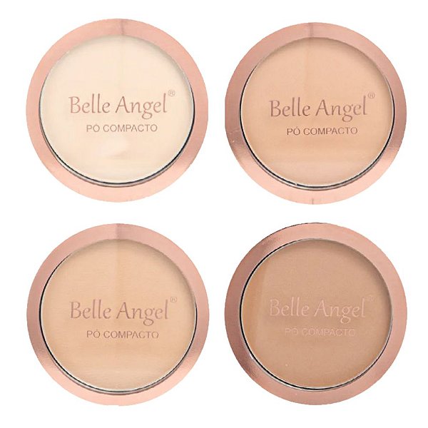 Belle Angel - Po Compacto Cores Medias B016-1 - Kit C/4 Und