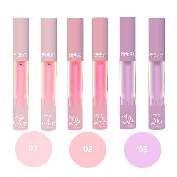 Pink21 - Lip Gloss Lets Get Wet CS3583 - Kit C/3 Und