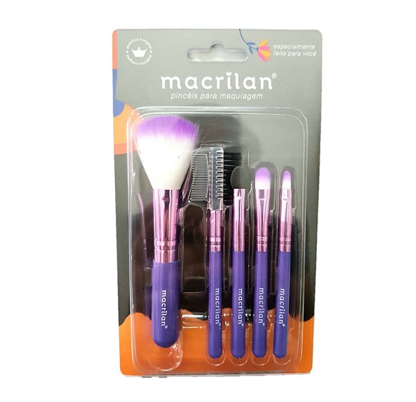 MACRILAN Kit C/5 Pincel KP5-18 ROXO