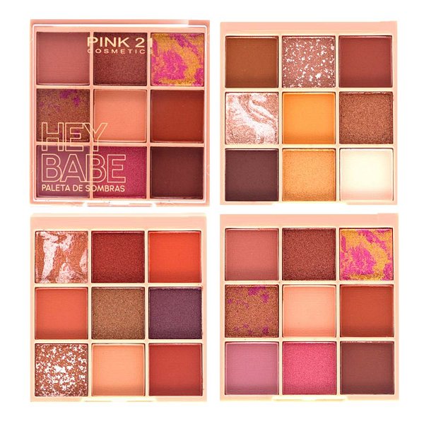 Pink21 - Paleta de Sombras Hey Babe CS4257 - Kit C/6 Und