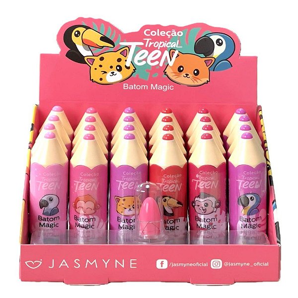 Jasmyne - Batom Lápis Magic Tropical Teen JSJ03037 - 24 UND