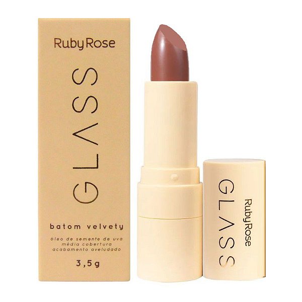 Ruby Rose - Batom Bala Velvety Glass HB548 - Cor 02