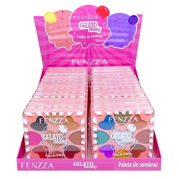 Fenzza - Paleta de Sombra GelatoBeauty FZMD1043 - Kit C/24un