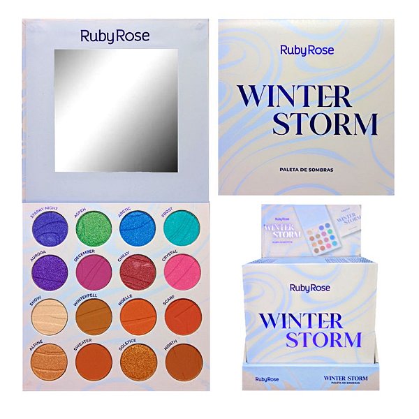 Ruby Rose - Paleta de Sombras Winter Storm HBF540 - 12 Und