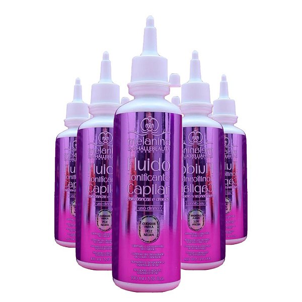 Phallebeauty - Tonificante Fluido Capilar Melanina para Tranças e Dreads - 6 Und