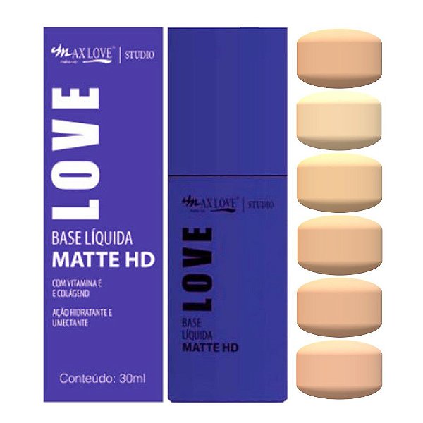 Max Love - base Liquida Matte HD cor clara 08 a 15 - 06 und