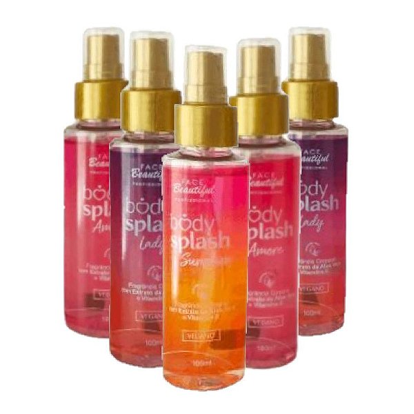 Face Beautiful - Body Splash Vegano (B) - Kit C/06 UND
