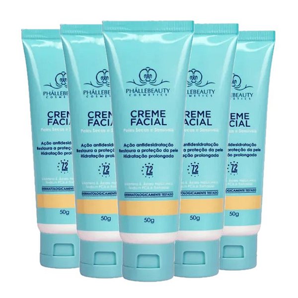 Phallebeauty - Creme Facial Peles Secas e Sensíveis - 12 und