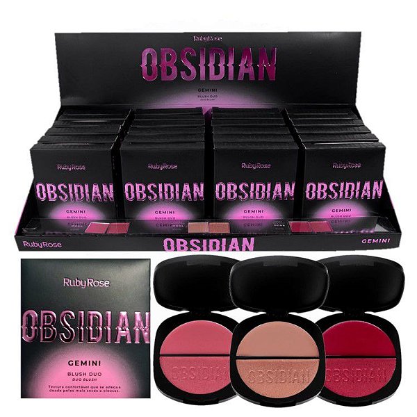 Ruby Rose - Blush Duo Gemini OBSIDIAN HB1000G2 - 24 Unid