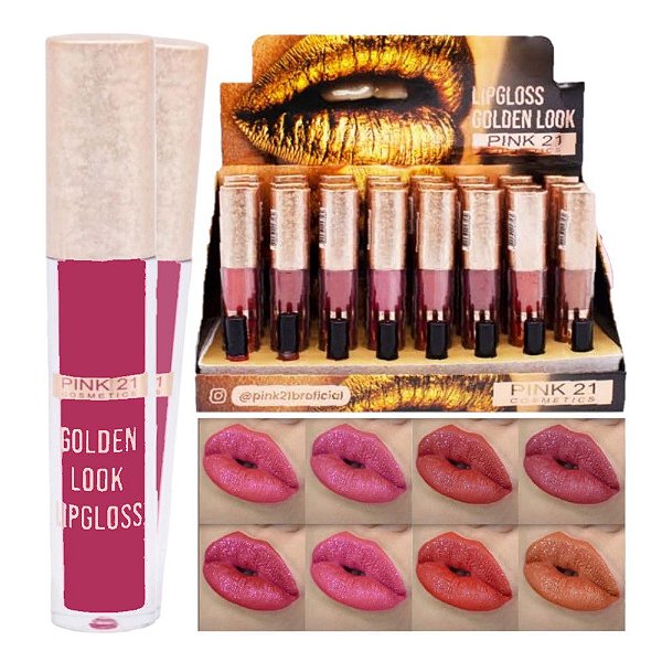 Pink 21 - Lip Gloss 8 Tons Golden Look CS4207 - 24 Und
