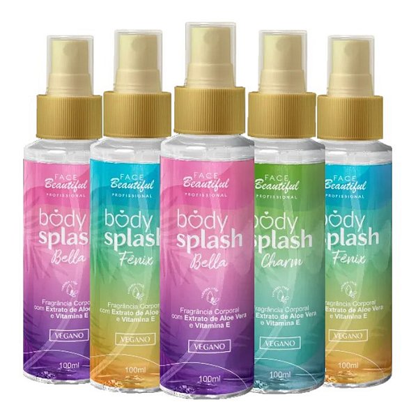 Face Beautiful - Body Splash Vegano (A) FB430 - Kit c/ 6