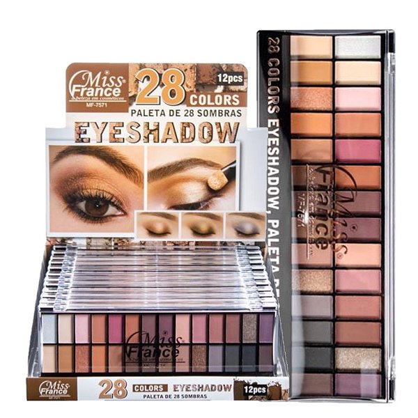 Miss France - Paleta de 28 Sombras MF7571 - 12 Und
