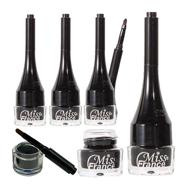 Miss France - Delineador em Gel com Pincel MF7328 - 6 Und