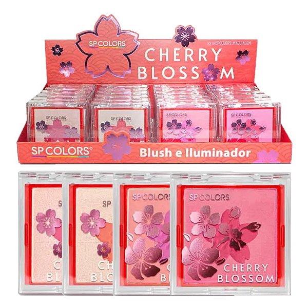 SP Colors - Blush e Iluminador Cherry Blossom SP332 - 24 Und