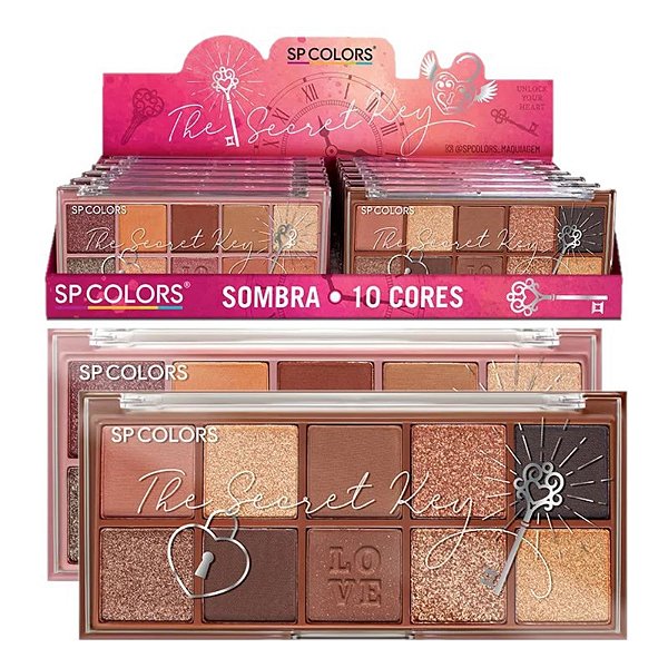 SP Colors - Paleta de Sombras Secret Key SP304 A e B - 12 Un