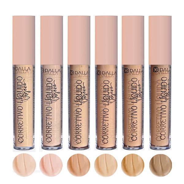 Dalla - Corretivo Liquido Vegano Claras e Medias - 6 Und