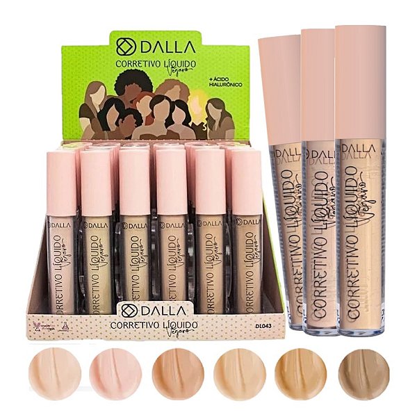 Dalla - Corretivo Liquido Vegano Claras e Medias - 36 Und
