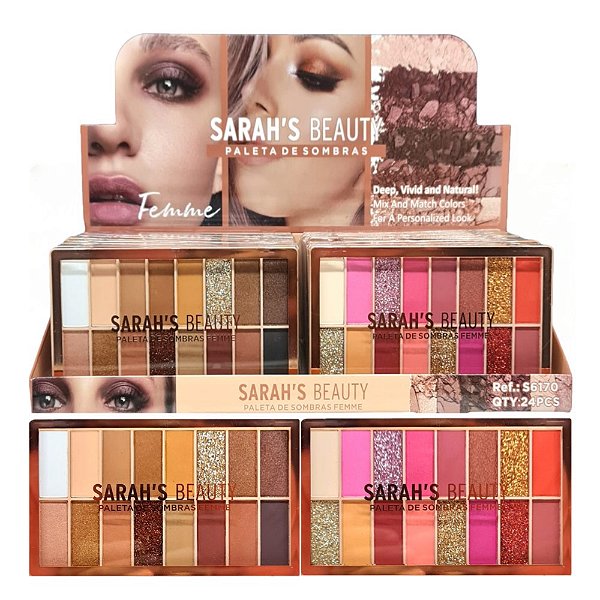 Sarah's - Paleta de Sombras S6170 A e B - 24 Und