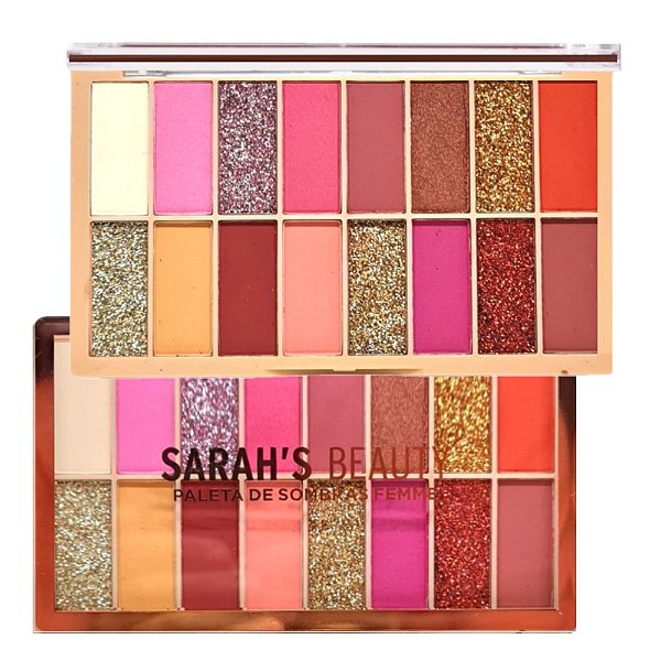 Sarah's - Paleta de Sombras Matte, Cintilantes e Glitter B