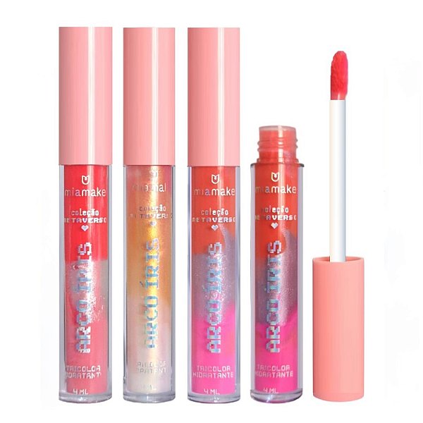 Mia Make - Lip Gloss Arco Iris 3 modelos MM079 - 3 Und