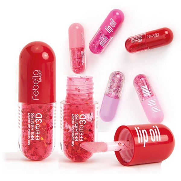 Febella - Lip Oil Efeito 3D BM40125 - 6 Und