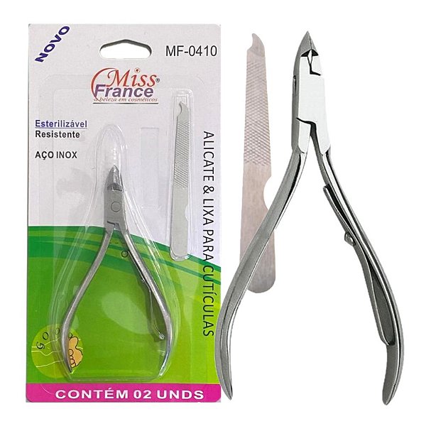 Miss France - Kit Alicate e Lixa Inox MF0410