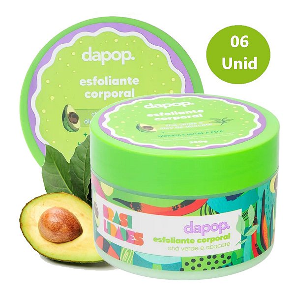 Dapop - Esfoliante Corporal Cha Verde Oleo de Abacate - 6 Un