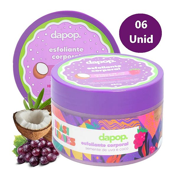 Dapop - Esfoliante Corporal Semente de Uva e Coco - 6 Und