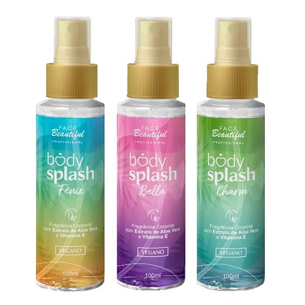 Face Beautiful - Body Splash Vegano (A) FB430 - Kit c/ 3 Und