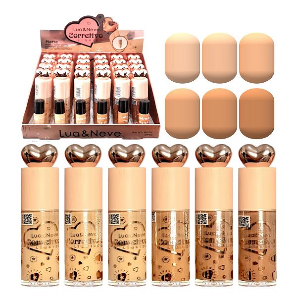 Lua e Neve - Corretivo Liquido Coração Matte LN02260 - 24 Und