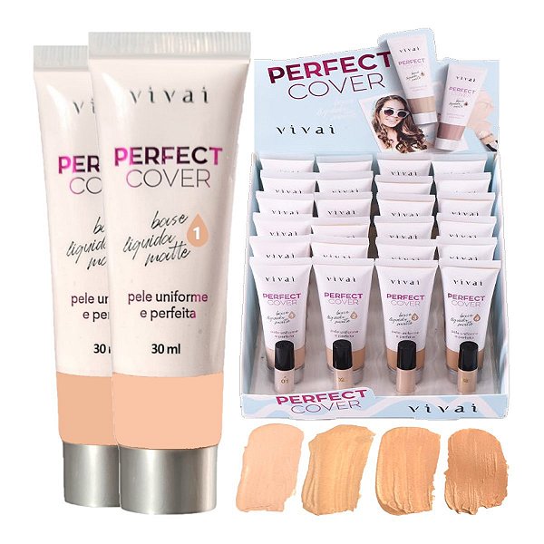 Vivai - Base Liquida Perfect Cover Tons Claros 1091 G1 - 24 Und
