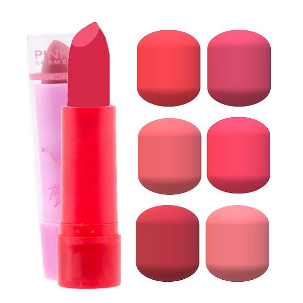 Pink 21 - Batom Soft Matte Smile CS4351 - 6 Und