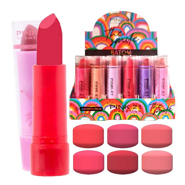 Pink 21 - Batom Soft Matte Smile CS4351 - 24 Und