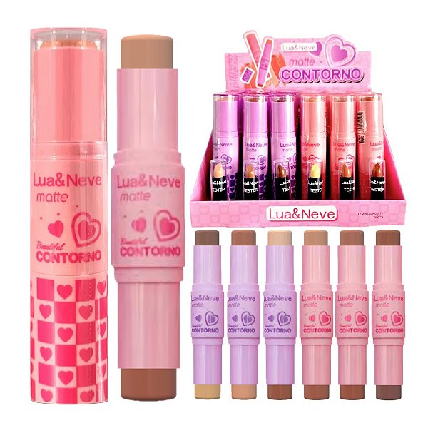 Lua e Neve - Contorno Stick Matte 2 em 1 LN02477 - 24 Und