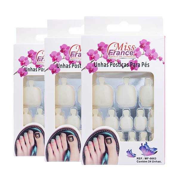 Miss France - Unhas Posticas Para Pes MF0663 - 12 Und