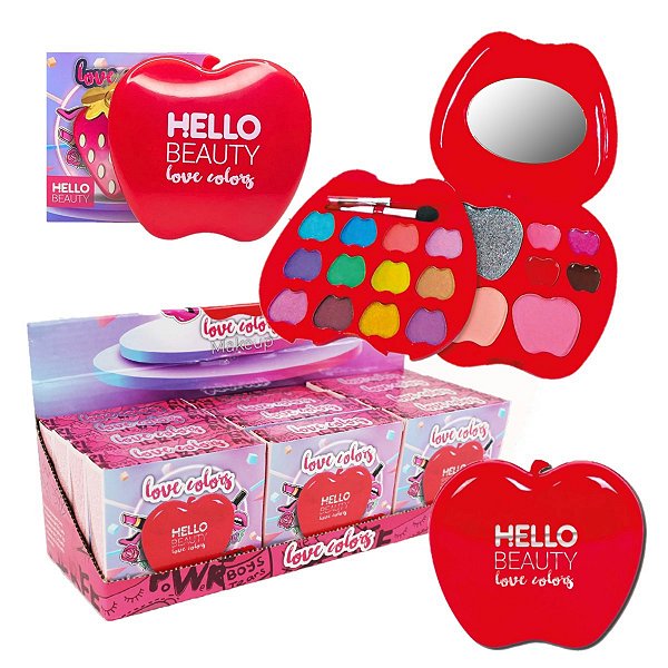 Hello Beauty - Kit de Maquiagem Teen Maça HB645 - 12 Unid