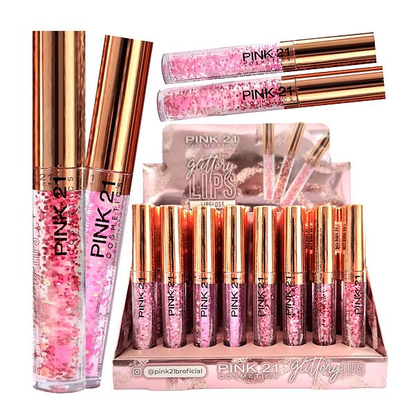 Pink 21 - Lip Gloss Glittery CS4213 - 24 Und