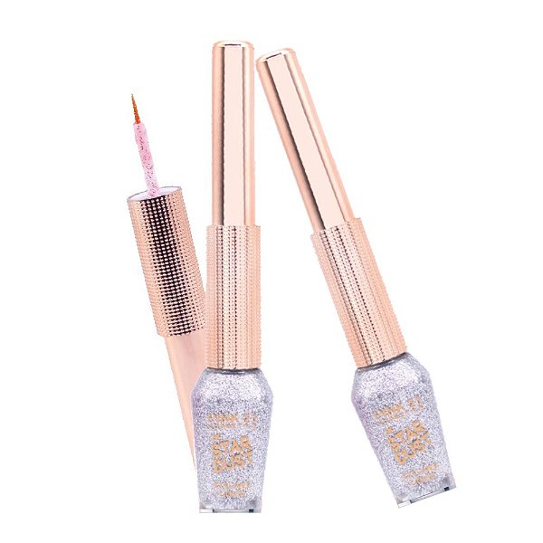 Pink 21 - Delineador Colorido Glitter Prata CS3951 - UNIT