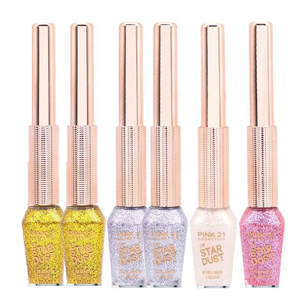 Pink 21 - Delineador Colorido Glitter CS3951 - 6 Und