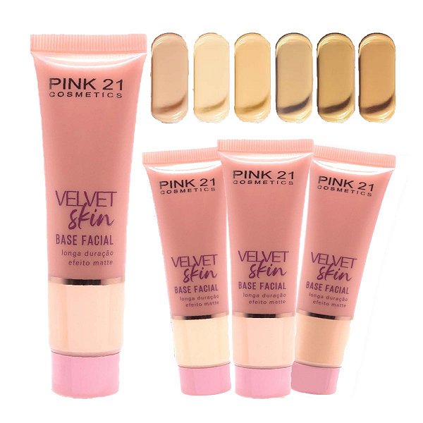 Pink 21 - Base Matte Tons Claros Velvet Skin CS4363 - 6 Und