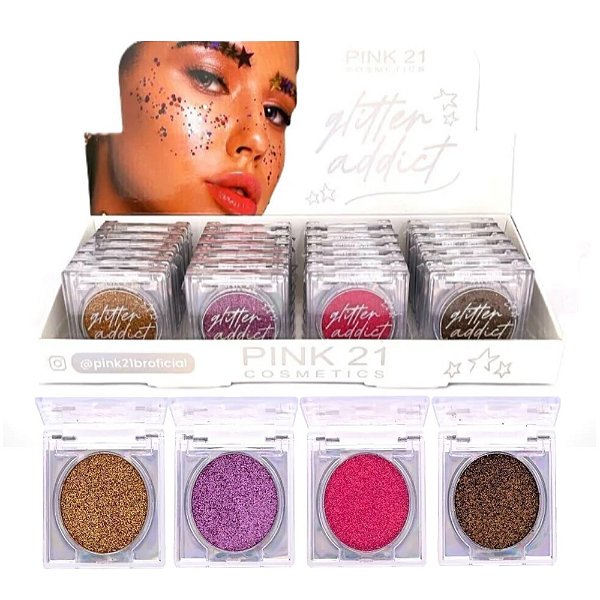 Pink 21 - Glitter Prensado Addict B CS4293 - 24 Und