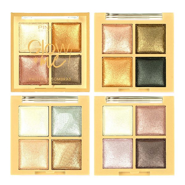 Pink 21 - Paleta de Sombras Glow Me Brilho CS3996 - 4 Und
