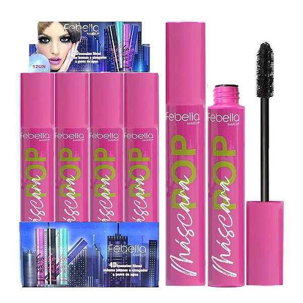 Febella- Mascara de Cilios Extreme Prova Dagua Rosa MA3043 - 12 Unid