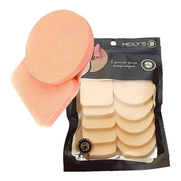 Meily's - Kit com 10 Esponjas para Maquiagem MAC243 - 1 Kit